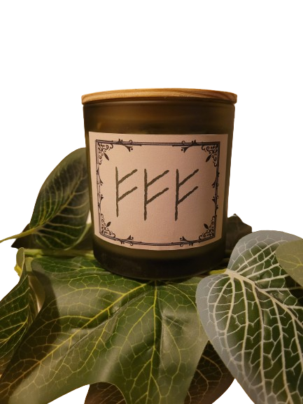 Fehu Rune Candle
